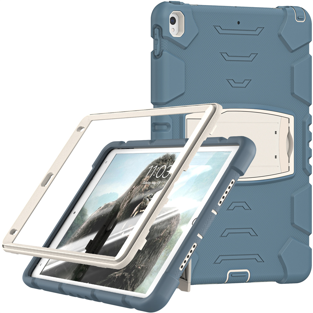 Shockproof Silicone Rugged Tablet Case For iPad air 3 Pro 10.5 inch Case Back Cover With Kickstand