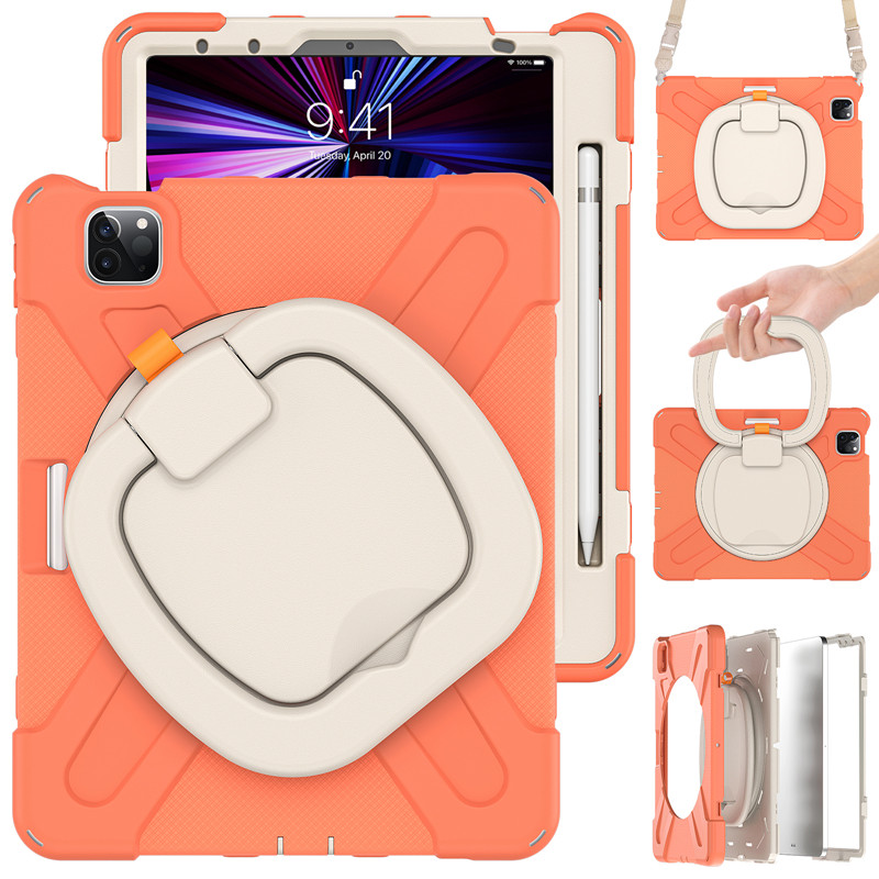Shockproof tablet case with shoulder strap for ipad Pro 11 2018/2020/2021 kickstand