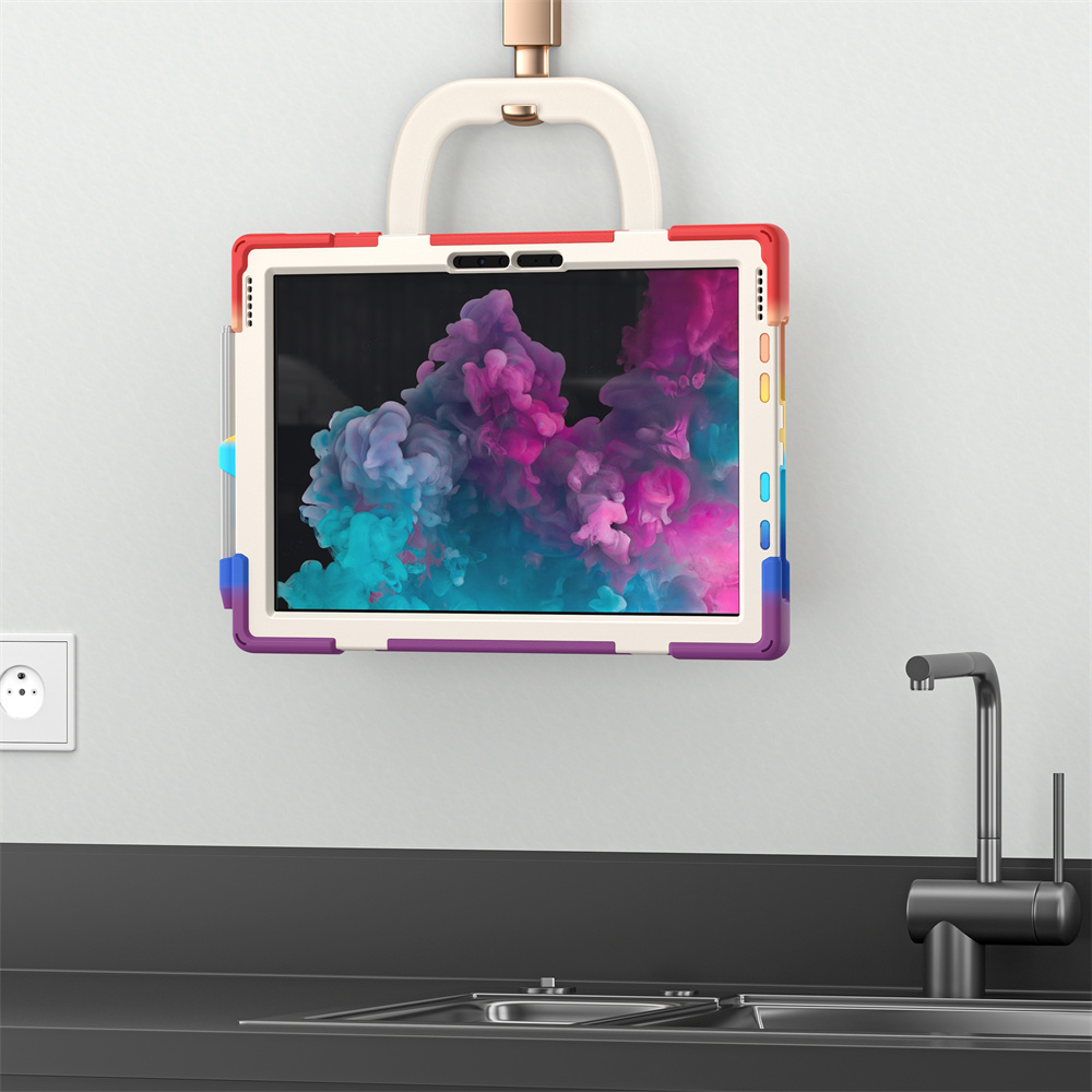 Rugged Shockproof Silicone Rotating Stand Back Cover For Microsoft Surface Pro 4/5/6/7th 12.3 inch Cover Case