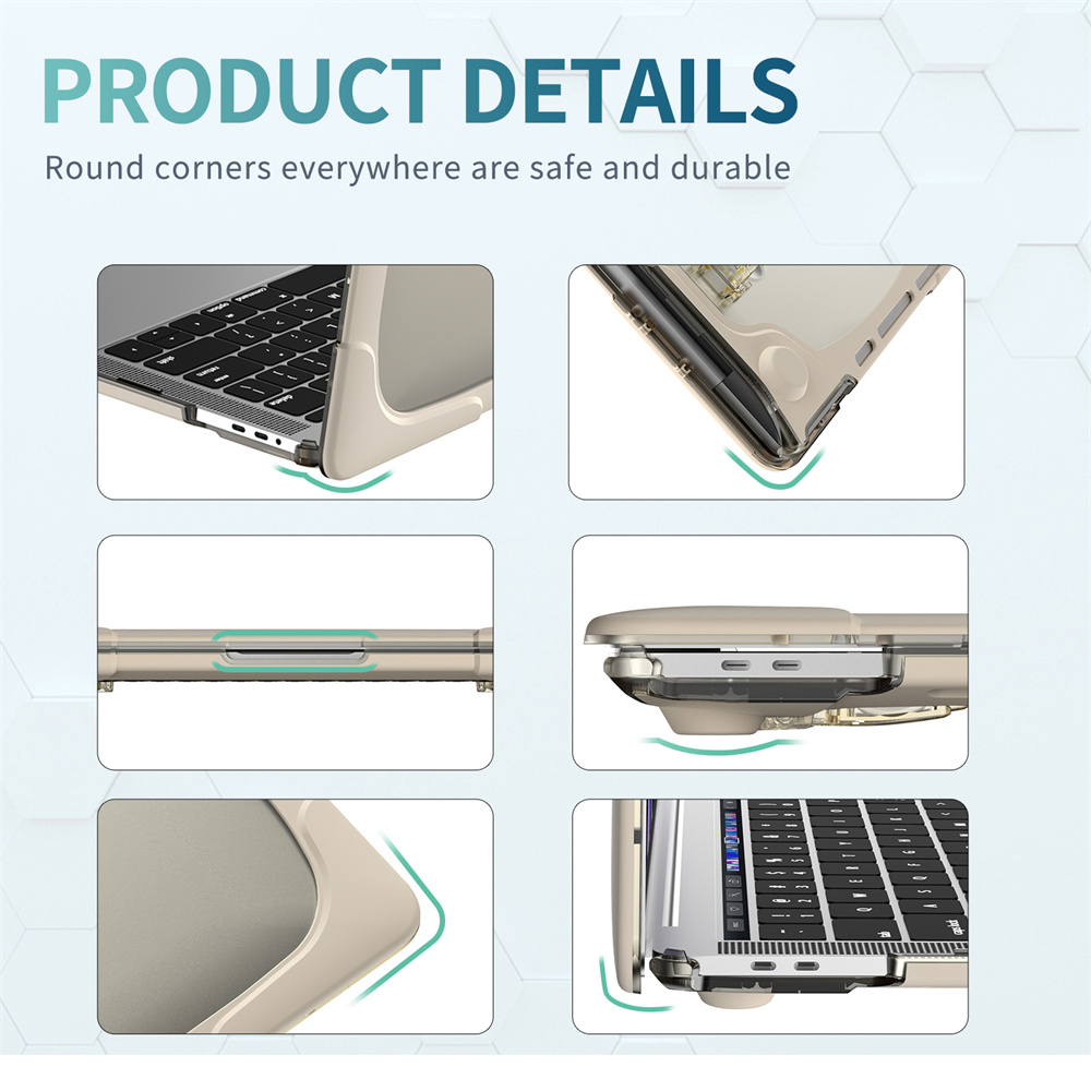 Luxury Laptop Hard Shell Cases Cover For Macbook Air 13 Black Case 