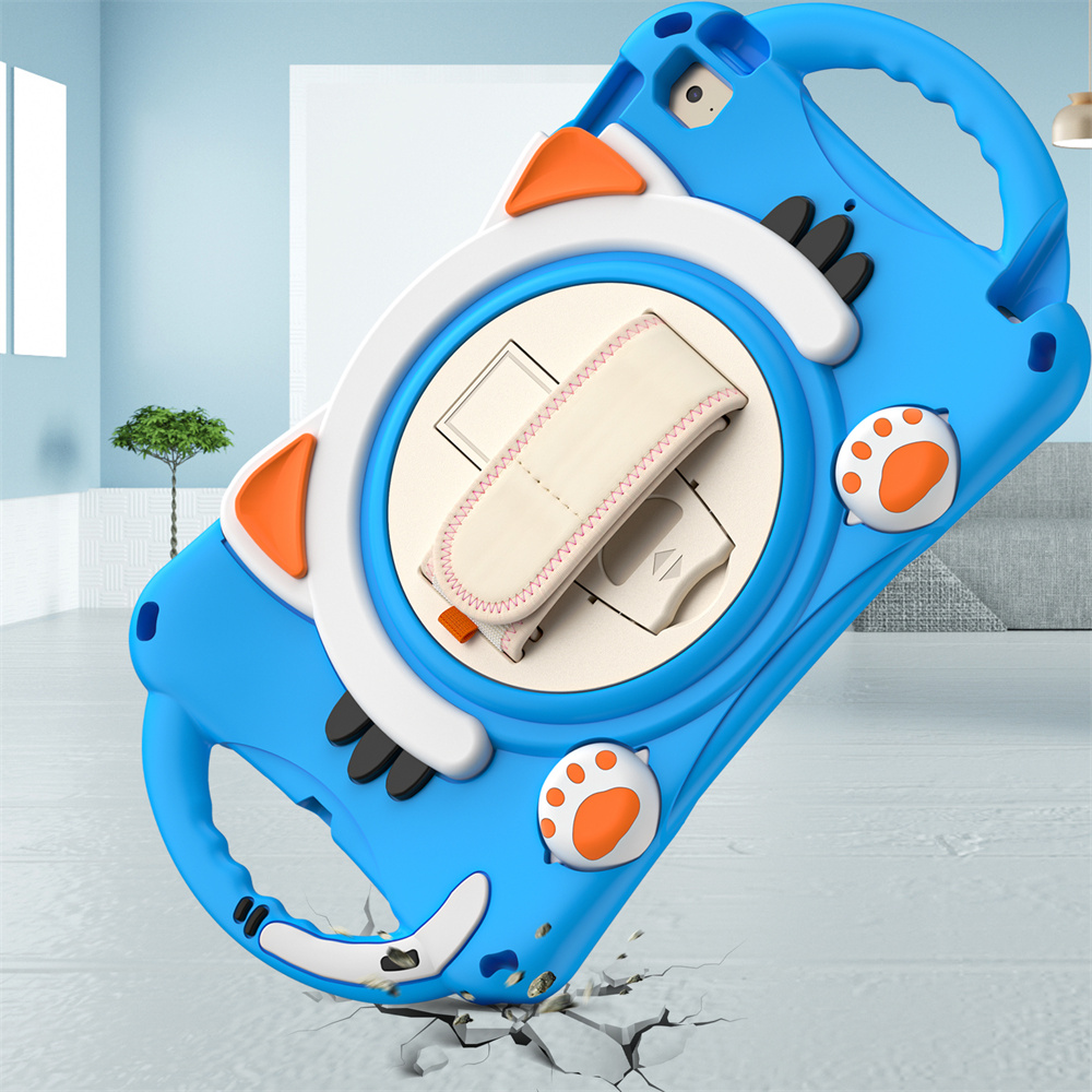 Perfect Protection Cartoon Kids Tablet Case for iPad mini 1 2 3 4 5 Cover Case With Shoulder Strap