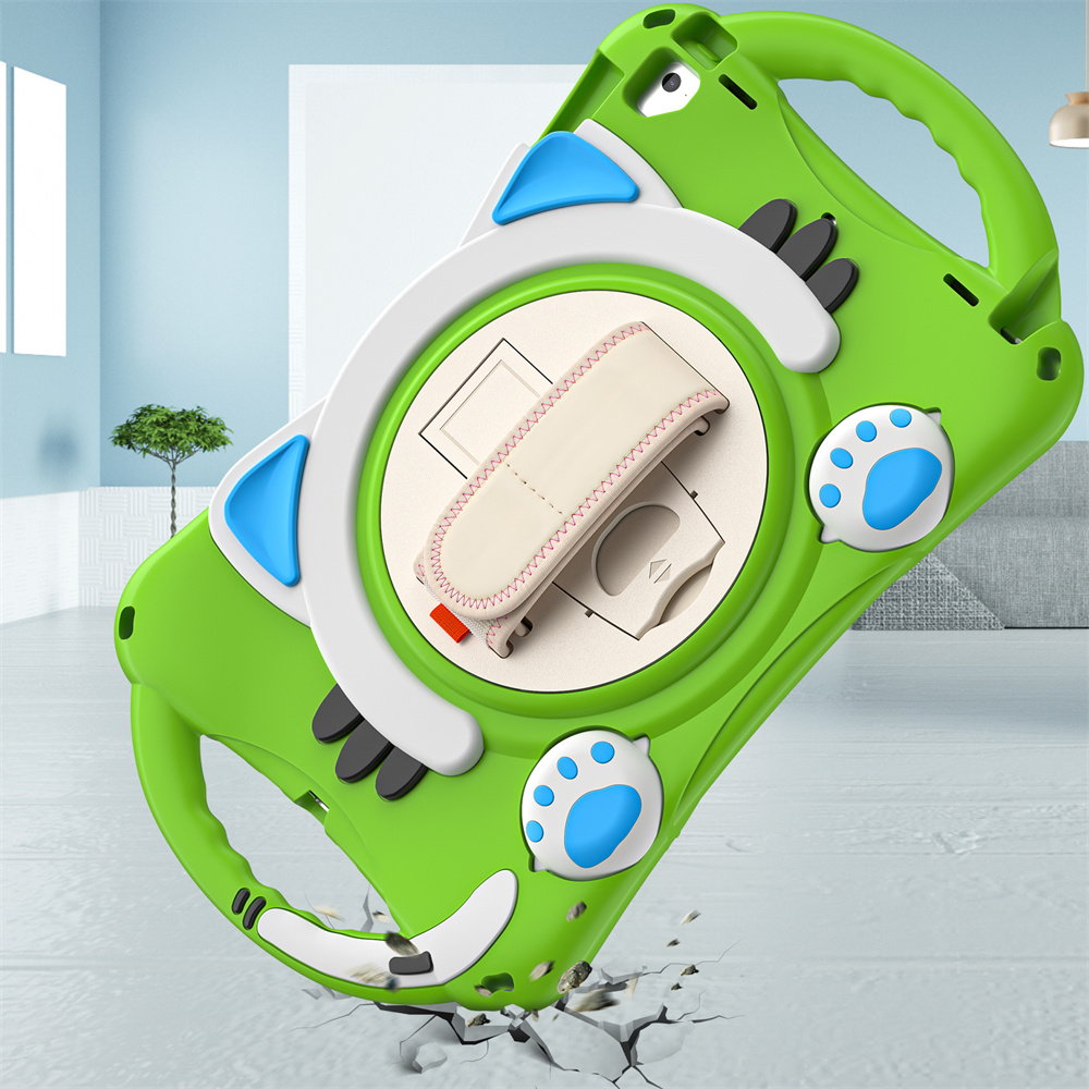 Kids cartoon design tablet back cover case for iPad 2017 2018 Pro 9.7 AIr 2 case with shoulder strap