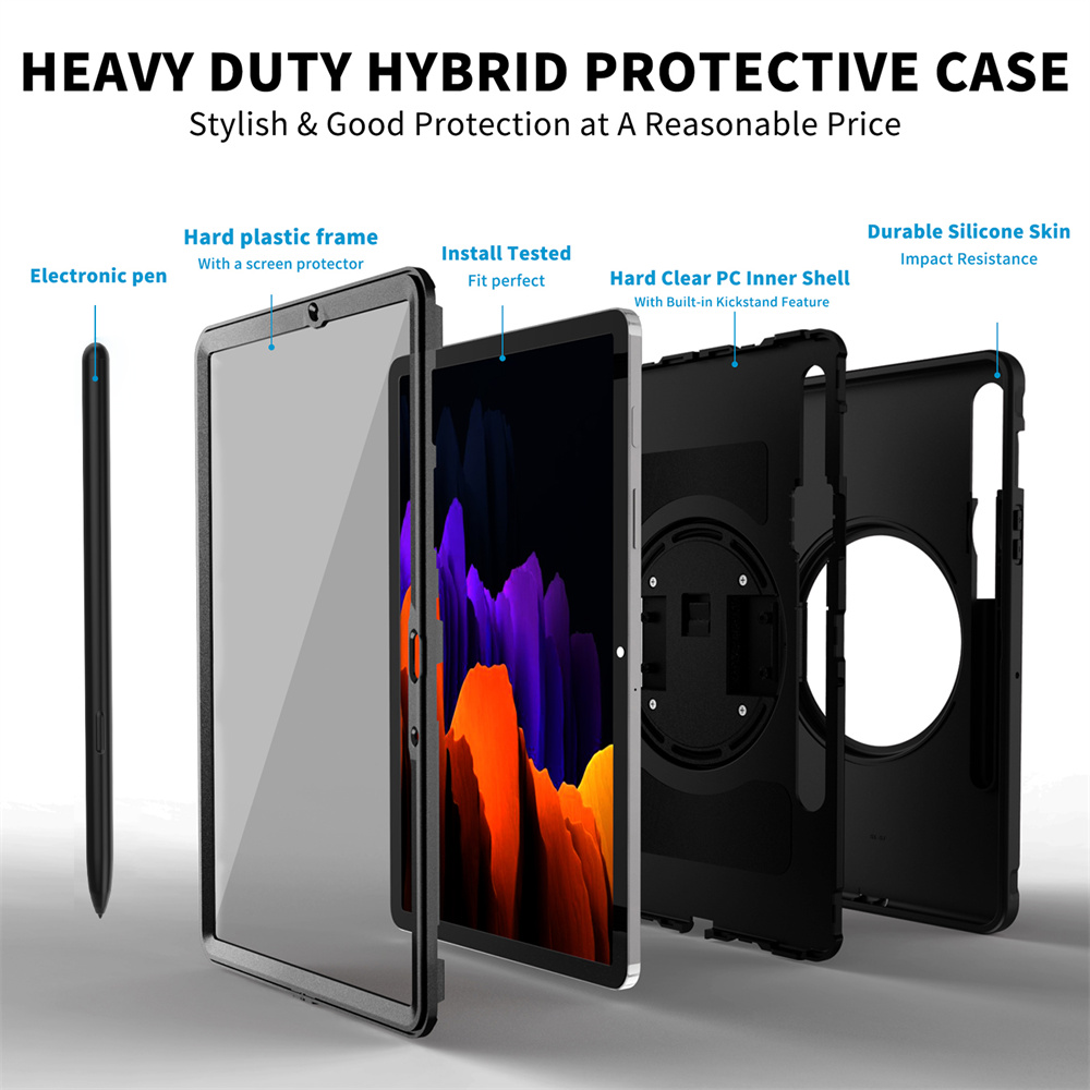 TPU Tablet Stand Back Cover Housing Hard Case For Samsung Galaxy Tab S7 S8 11 inch Case Cover