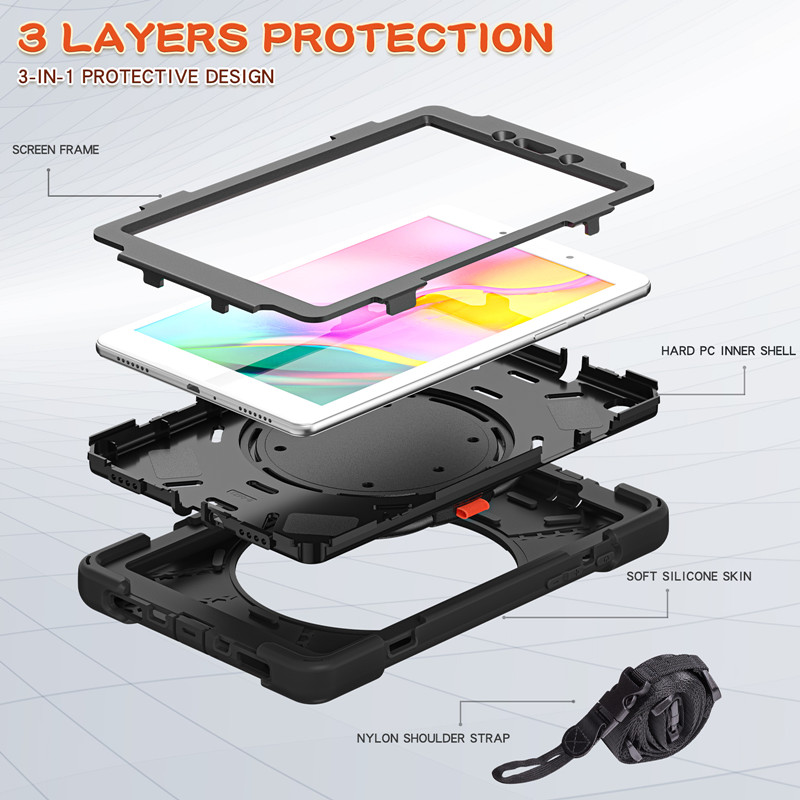 8 inch Kids Silicone Rugged Tablet Back Cover Case For Samsung Galaxy Tab A 8.0 2019 Shockproof Case