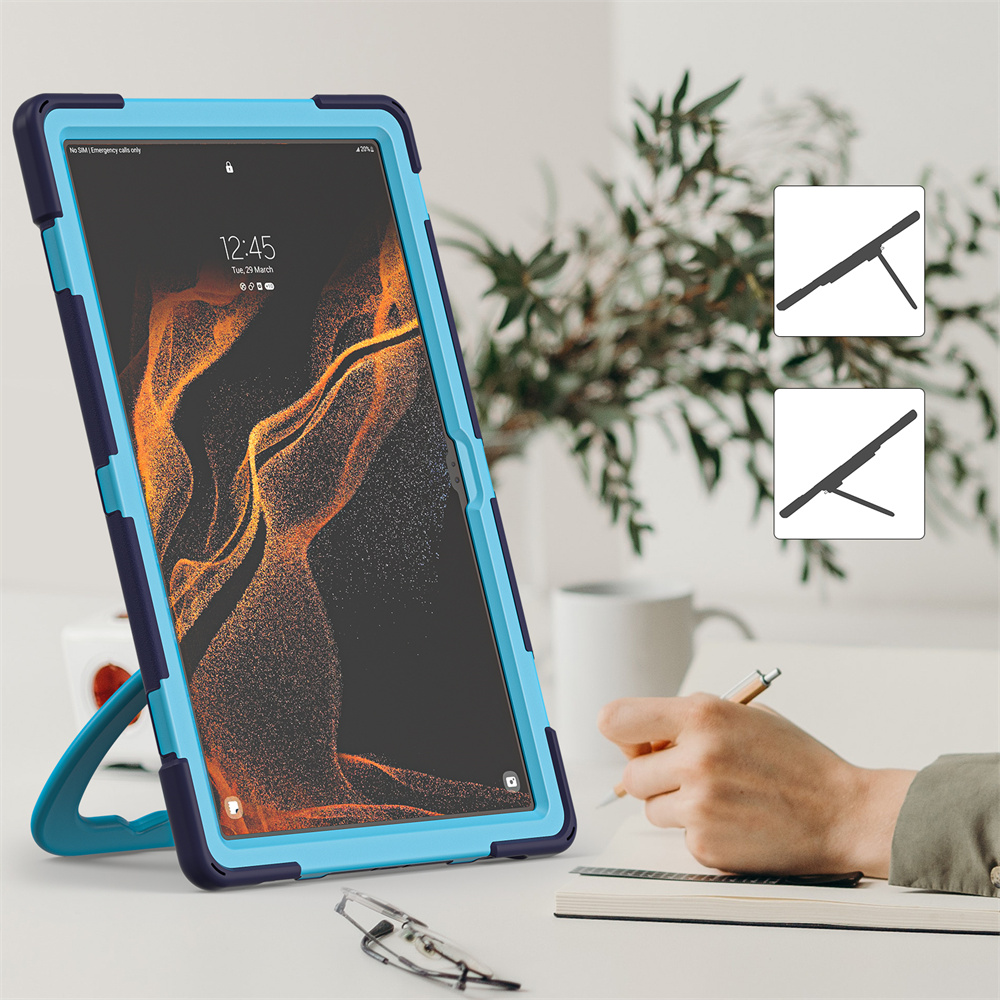 Tablet Accessories Rugged Silicone Case For Samsung Galaxy Tab S8 Ultra Case 14.6 inch Back Cover Case