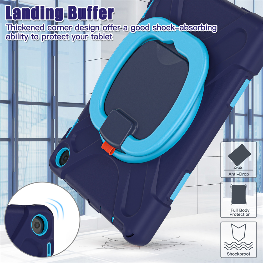 Rugged Silicone Shockproof Tablet Cover Stand Case For Kindle Fire 8 2022 8 inch Case Back Cover