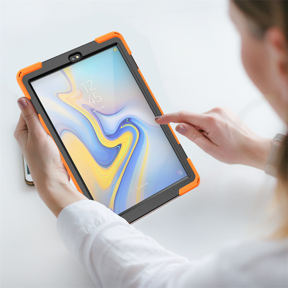 Silicone Hybrid Tablet Cover Rotary Case For Samsung Galaxy Tab A 10.5 2018 Back Cover Cases