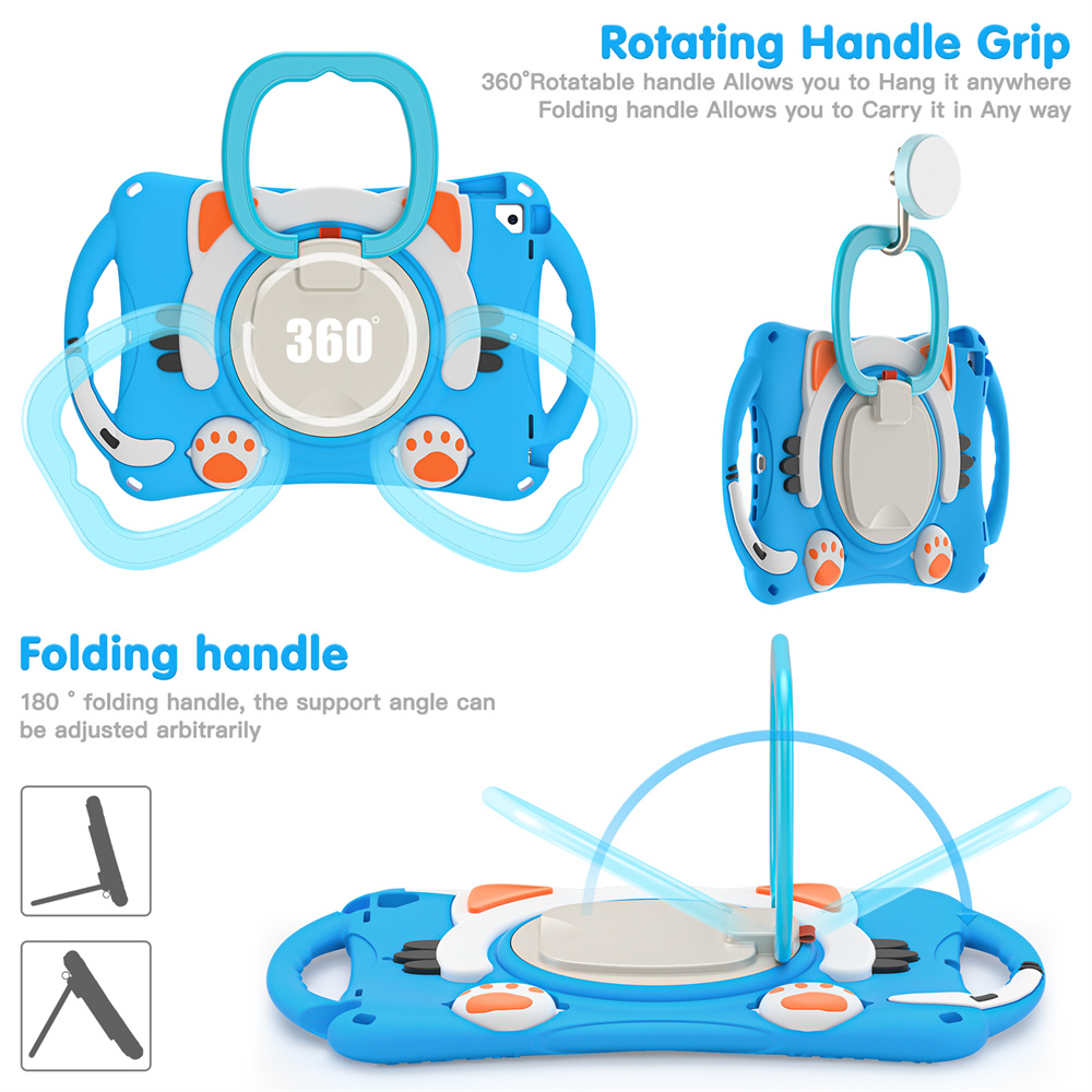 Heavy Duty Tablet Ring Case For iPad 9th 7th 8th 10.5 inch Pro 10.5 Cover Protector With Pencil Holder