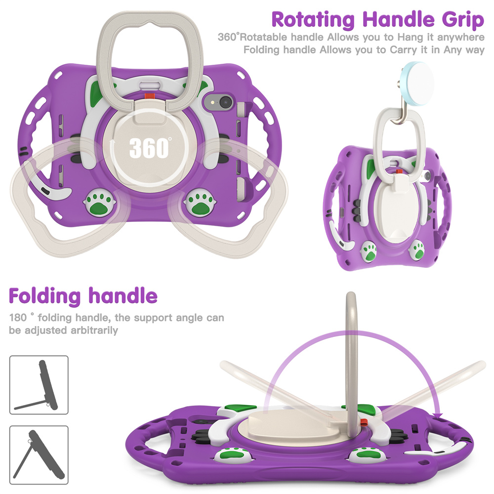 Soft Silicone Shockproof Pink Kids Tablet Accessories Case For iPad Mini 6 Rugged Case