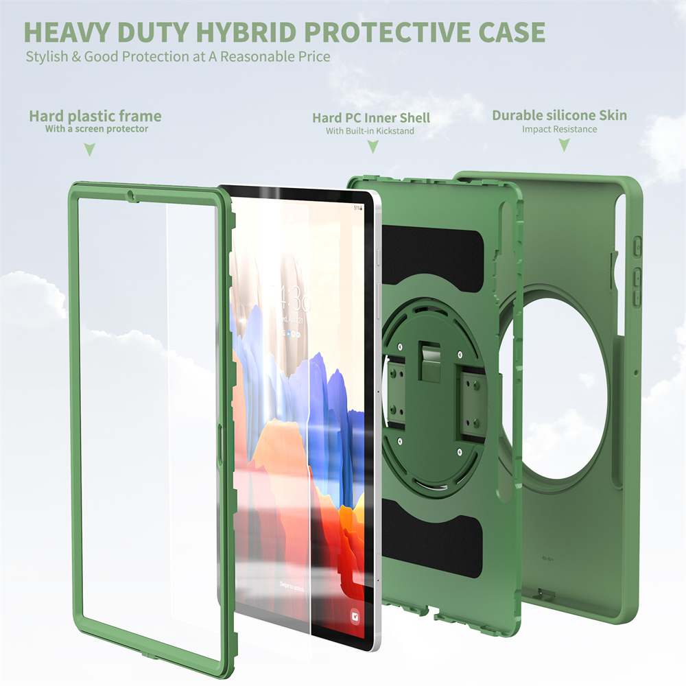 Shockproof Tablet Protector For Samsung Galaxy Tab S7 Plus Cover S7 FE 12.4 inch Case S8 Plus Case
