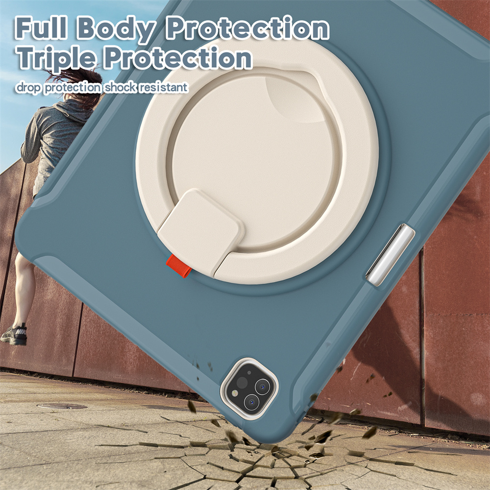 Anti shock tablet swivel case for ipad Pro 12.9 2020/2018 TPU Case With Kickstand