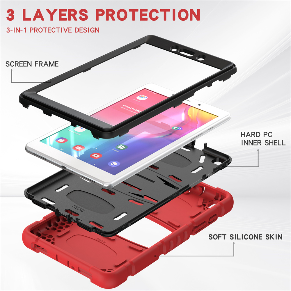 Kickstand Silicone Tablet Protective Case For Samsung Galaxy Tab A 8.0 2019 Case Beautiful Back Cover