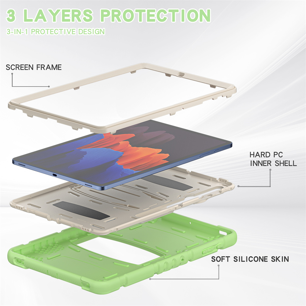 Tablet cover case for Samsung Galaxy Tab S7Plus T970 T975 S8 Plus X800 X806 S7 FE T730 case with kickstand