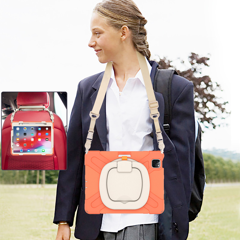 Shockproof tablet case with shoulder strap for ipad Pro 11 2018/2020/2021 kickstand