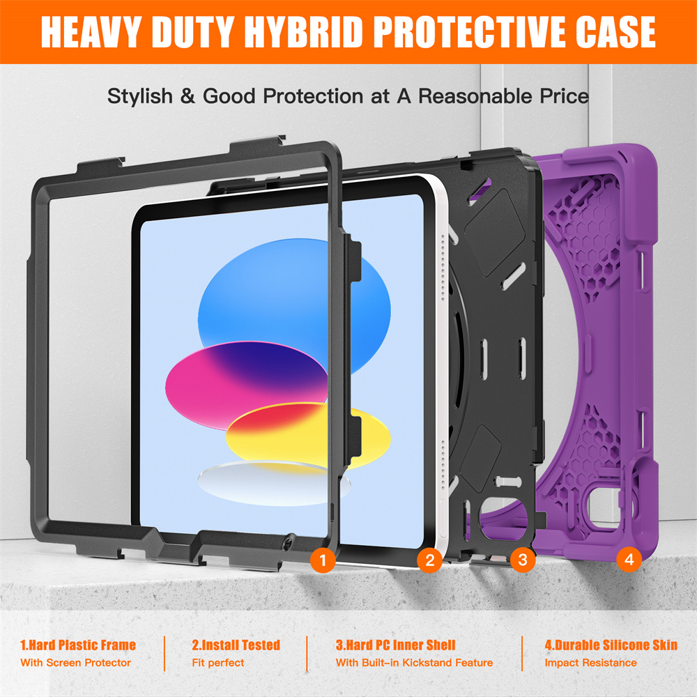 New Designer Luxury 360 Degree Rotation Covers Case For iPad 10th 10.9‘’ 2022 Case With Pencil Holder