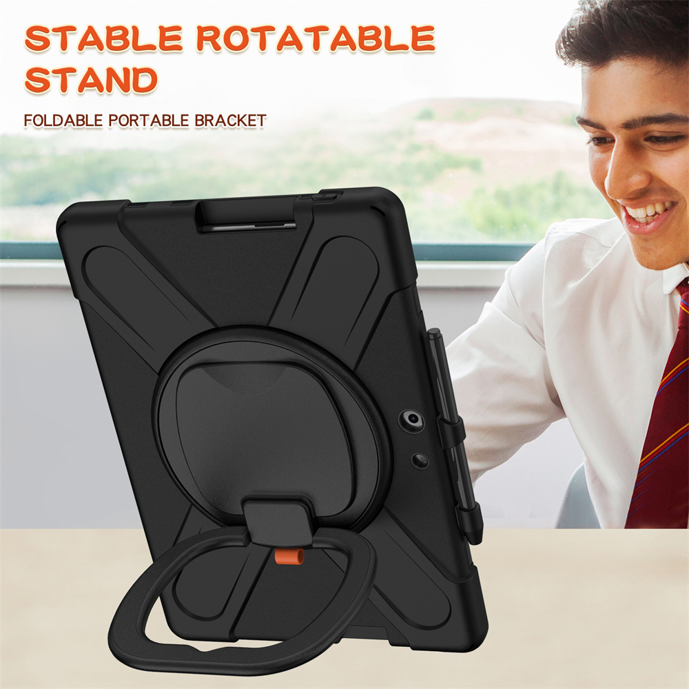 360 Rotating Kickstand Hand Shoulder Strap Tablet Cover Case For Microsoft Surface Pro X Case With Pencil Holder