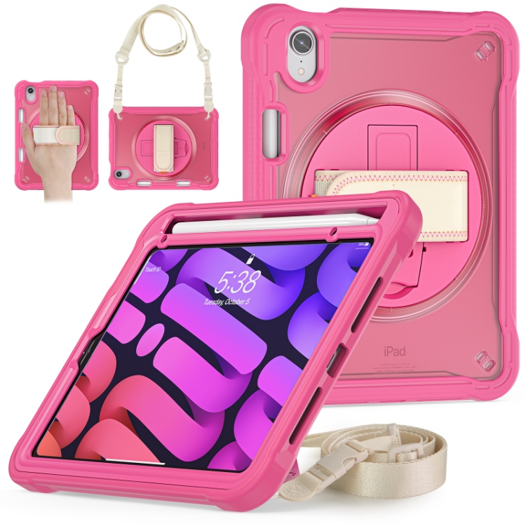 Full Body Protection TPU Shockproof Tablet Cover Case For iPad Mini 6 Pink Rugged Case