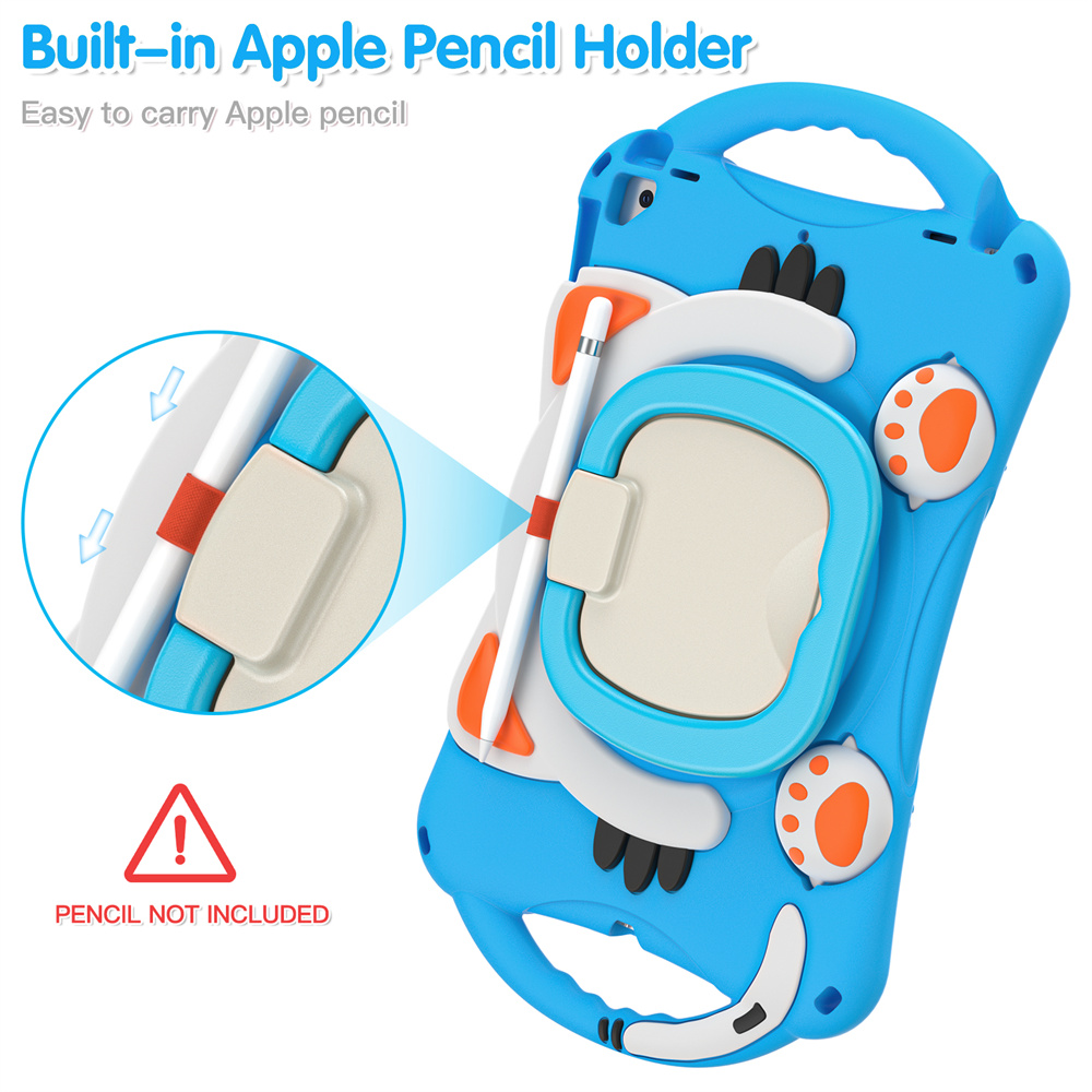 Heavy Duty Tablet Ring Case For iPad 9th 7th 8th 10.5 inch Pro 10.5 Cover Protector With Pencil Holder