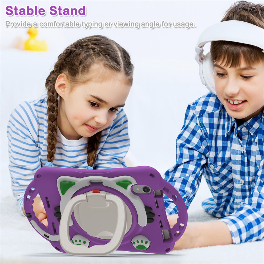 Soft Silicone Shockproof Pink Kids Tablet Accessories Case For iPad Mini 6 Rugged Case