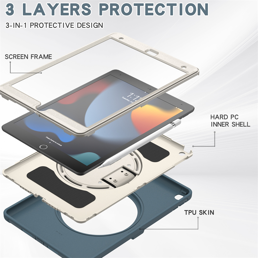 Shockproof TPU Tablet Case For IPad 10.2 2019 2020 2021 Back Cover Case With Pencil Holder