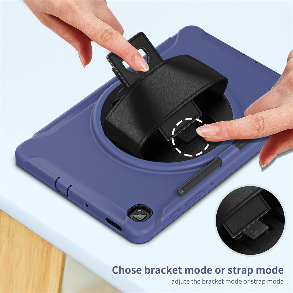 Tablet Accessories Hybrid Rugged Cover For Samsung Galaxy Tab S6 lite Case With Rotating Hand Strap