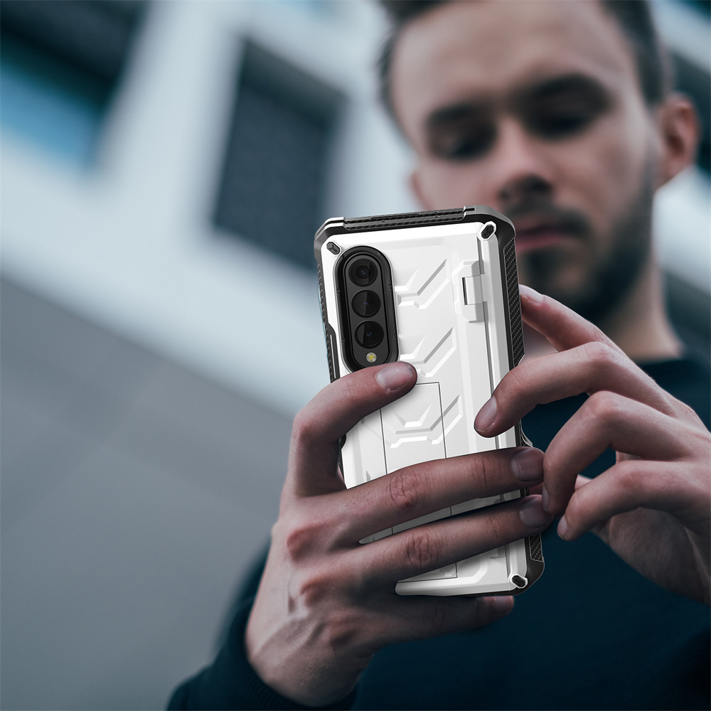 Mobile Phone Accessories Back Cover Case For Samsung Galaxy Z Fold 3 5G Phone Cases With Pen Holder And Kickstand