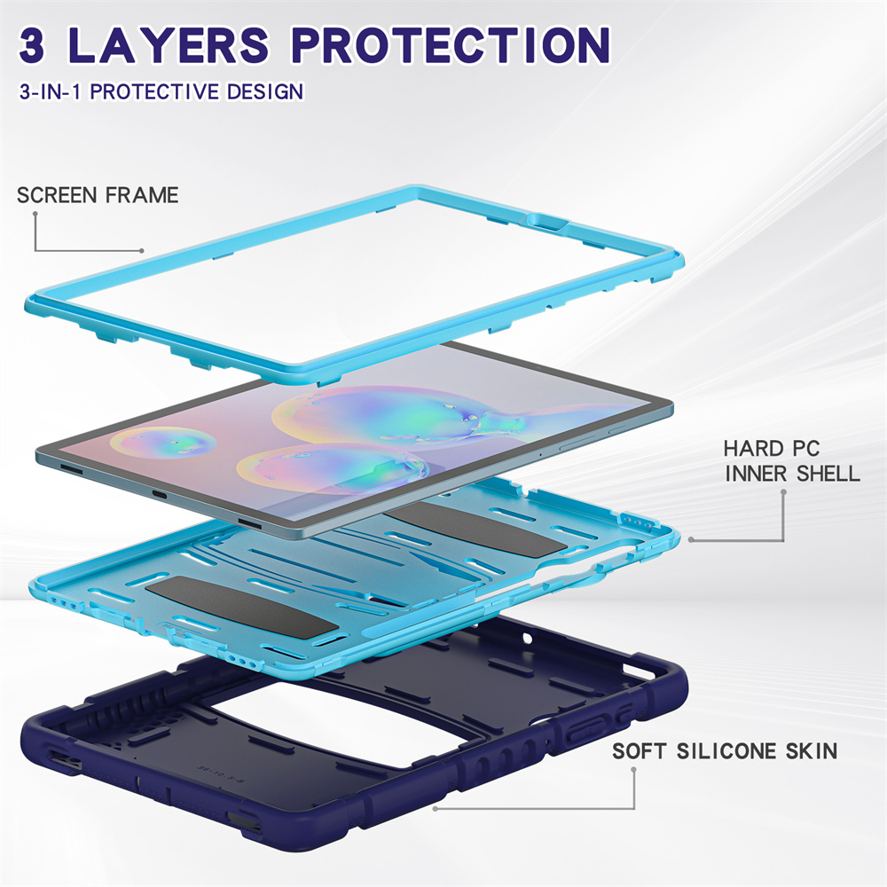 Rugged Tablet Cover Case For Samsung Galaxy Tab S6 2019 t860 10.5 inch Case Cover With Stand