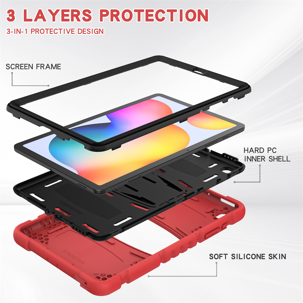 10.4 inch Silicone PC Stand Tablet Case Cover For Samsung Galaxy Tab S6 Lite 2022 Case Cover