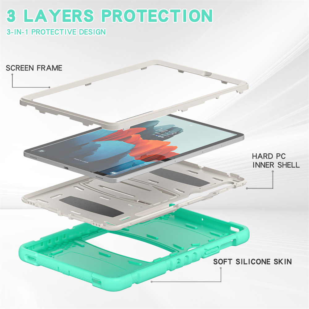 Silicon Stand Tablet Cover Case For Samsung Galaxy Tab S7 t870 Case S8 x700 11 inch Case Cover