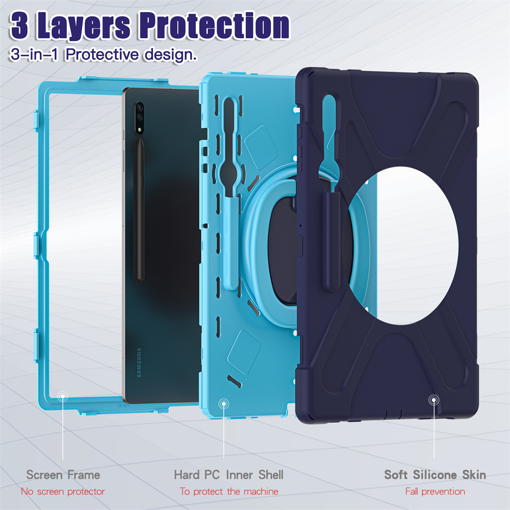 Tablet Accessories Rugged Silicone Case For Samsung Galaxy Tab S8 Ultra Case 14.6 inch Back Cover Case