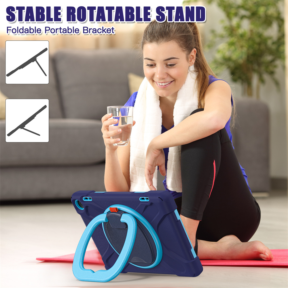 Rugged Silicone Shockproof Tablet Cover Stand Case For Kindle Fire 8 2022 8 inch Case Back Cover