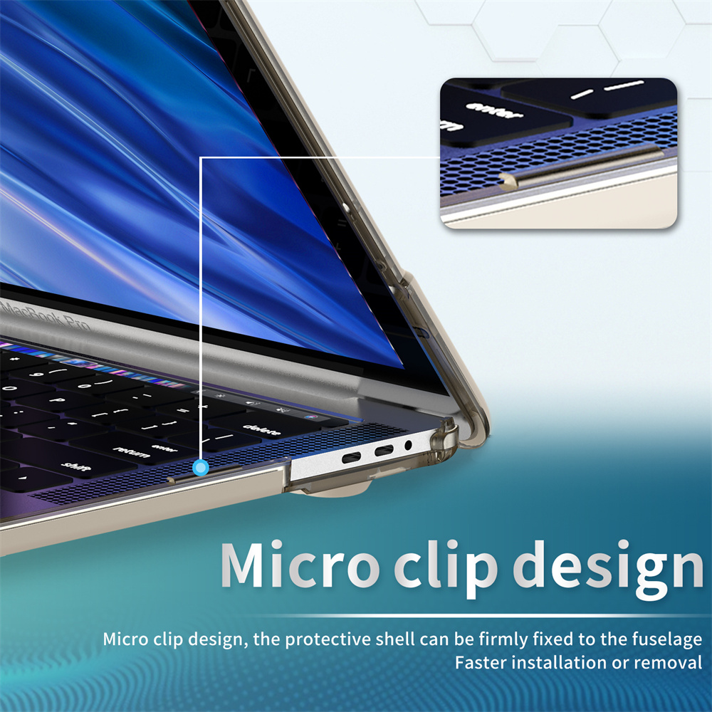 Luxury Laptop Hard Shell Cases Cover For Macbook Air 13 Black Case 