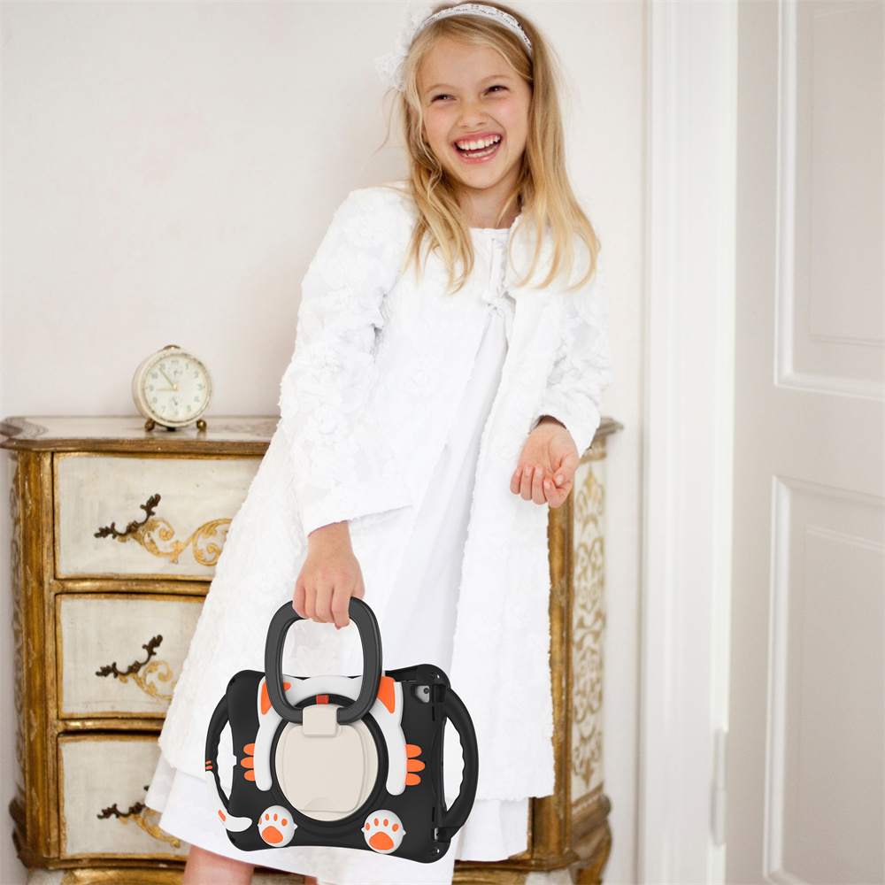 Cartoon design tablet cover case for ipad 2017 2018 Pro 9.7 2016 Air Air2 case with kickstand and shoulder strap