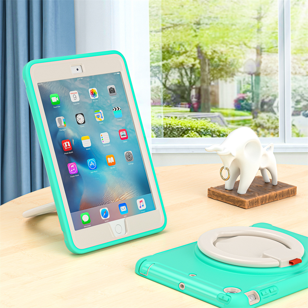 360 Rotating TPU Protective Child Proof Tablet Case Cover For Apple iPad mini 3/2/1 Case