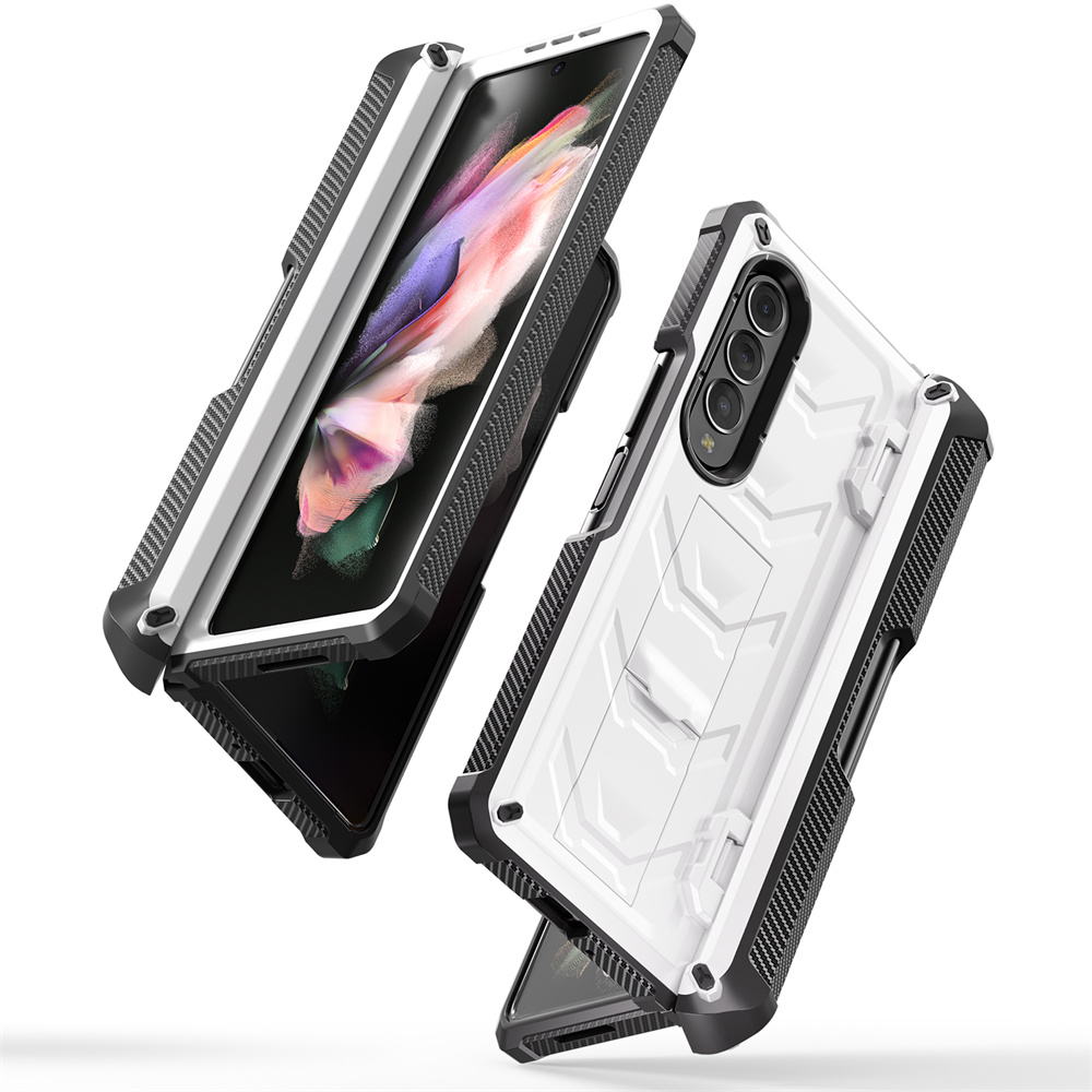 Mobile Phone Accessories Back Cover Case For Samsung Galaxy Z Fold 3 5G Phone Cases With Pen Holder And Kickstand