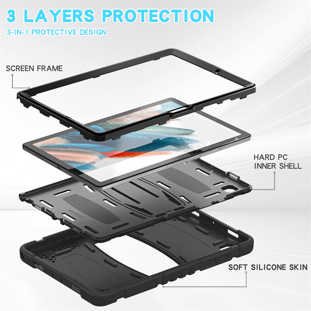 Tablet Back Cover Case For Samsung Galaxy Tab A8 X200 X205 2022 10.5 inch Case Cover With Kickstand