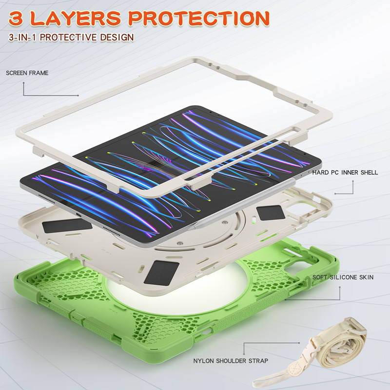 Heavy Duty Rugged Tablet Case Cover For Apple iPad pro 12.9 Case Cover With Pencil Holder And Stand