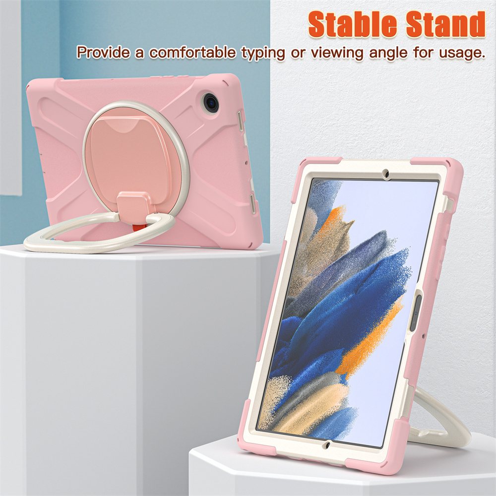 Full Cover Protective Tablet Case For Samsung Galaxy Tab A8 2022 X200 X205 Case With 360 Rotating Kickstand