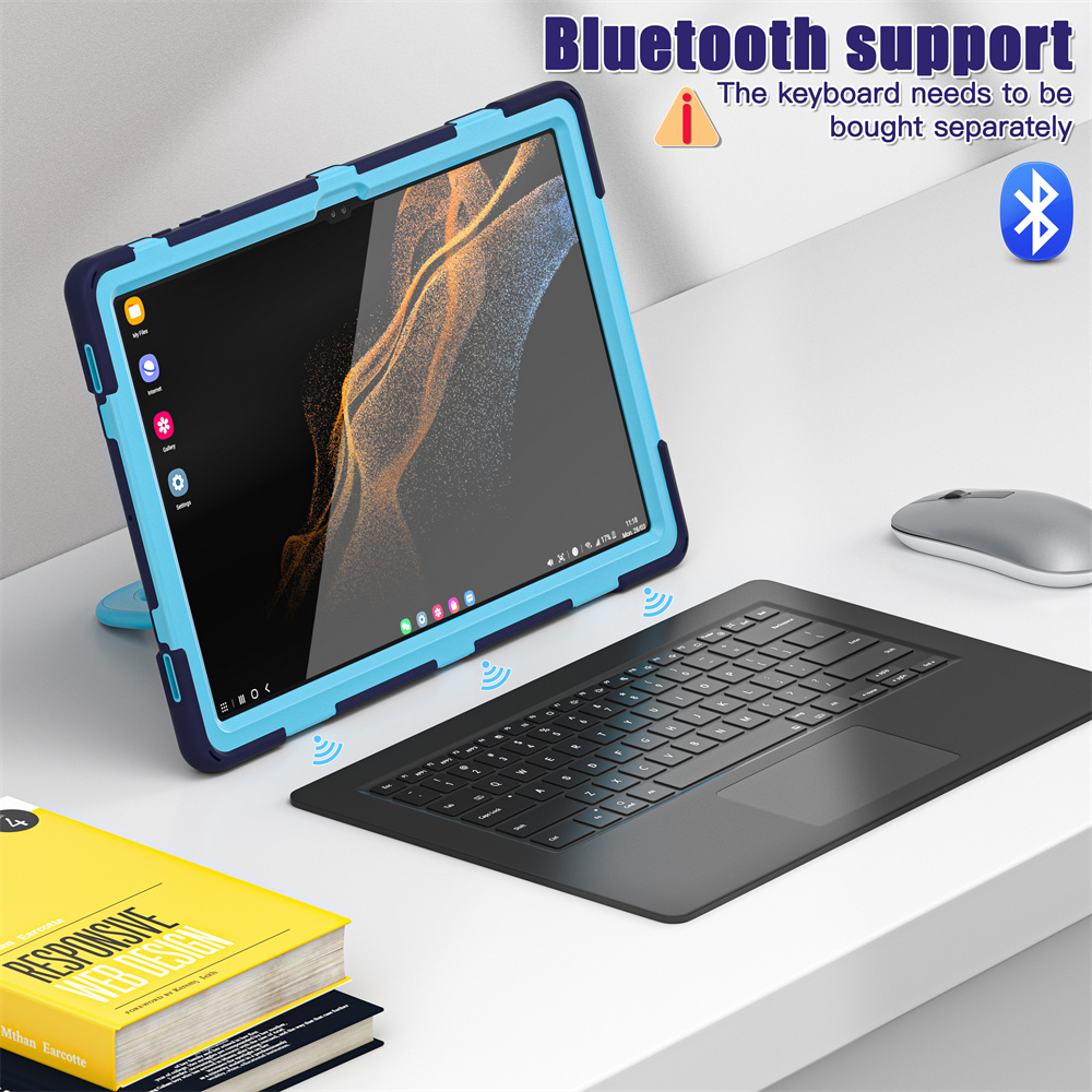 Tablet Accessories Rugged Silicone Case For Samsung Galaxy Tab S8 Ultra Case 14.6 inch Back Cover Case