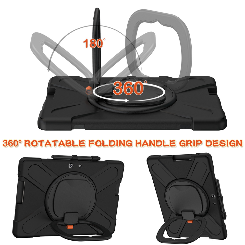 360 Rotating Kickstand Hand Shoulder Strap Tablet Cover Case For Microsoft Surface Pro X Case With Pencil Holder