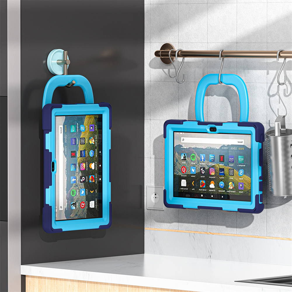 Rugged Silicone Shockproof Tablet Cover Stand Case For Kindle Fire 8 2022 8 inch Case Back Cover