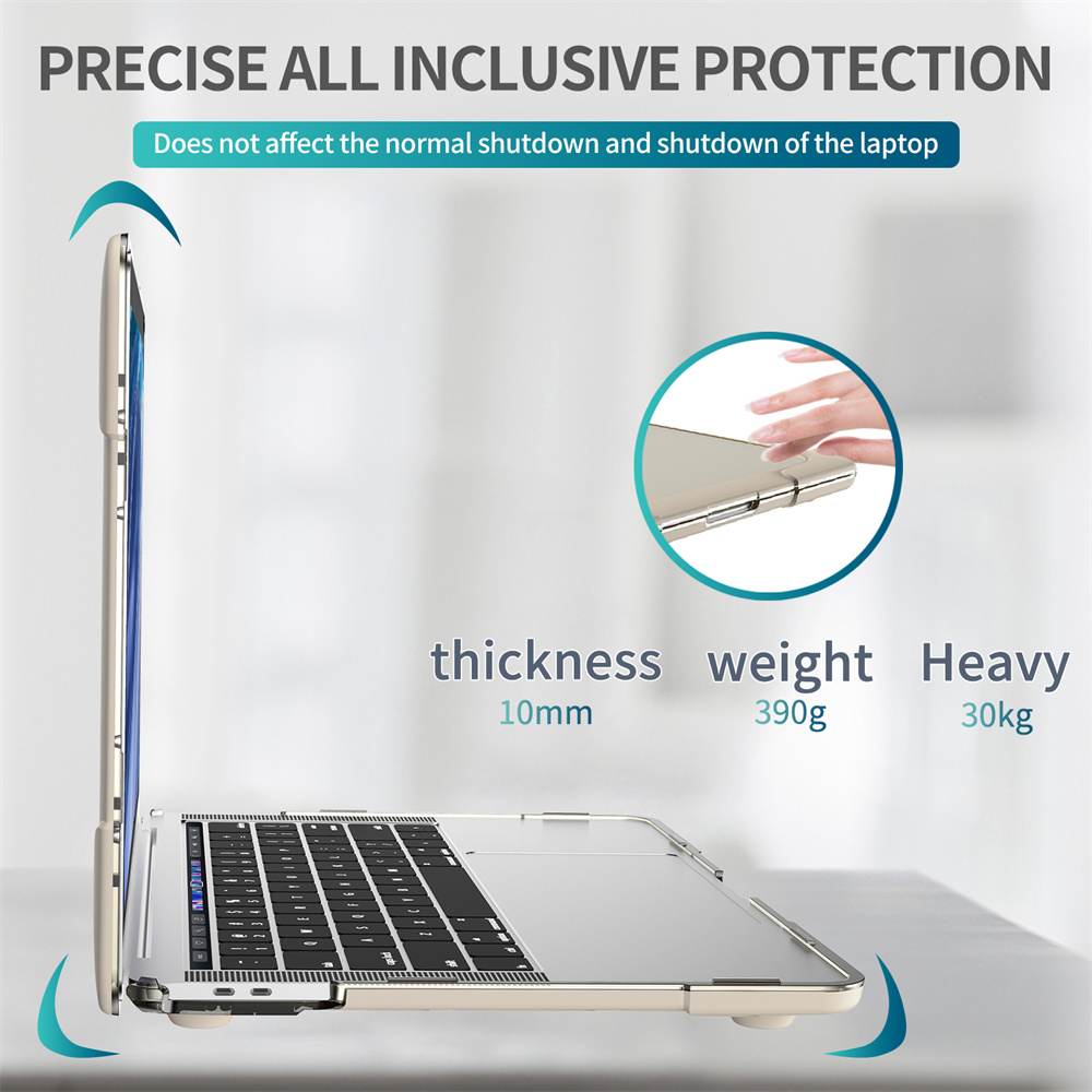 Luxury Laptop Hard Shell Cases Cover For Macbook Air 13 Black Case 