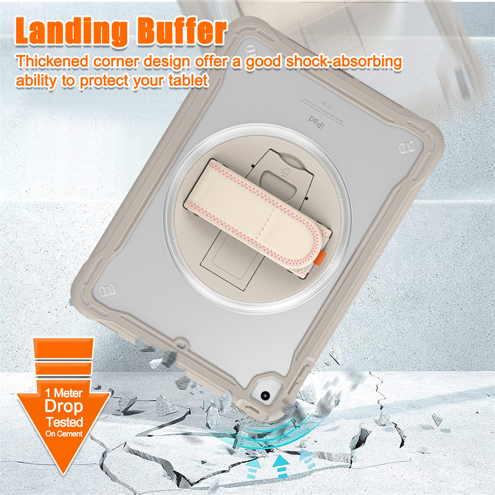 Transparent PC TPU Kids Tablet Cover Case For iPad 2017 2018 Air 2 Pro 9.7 inch Case With Stand