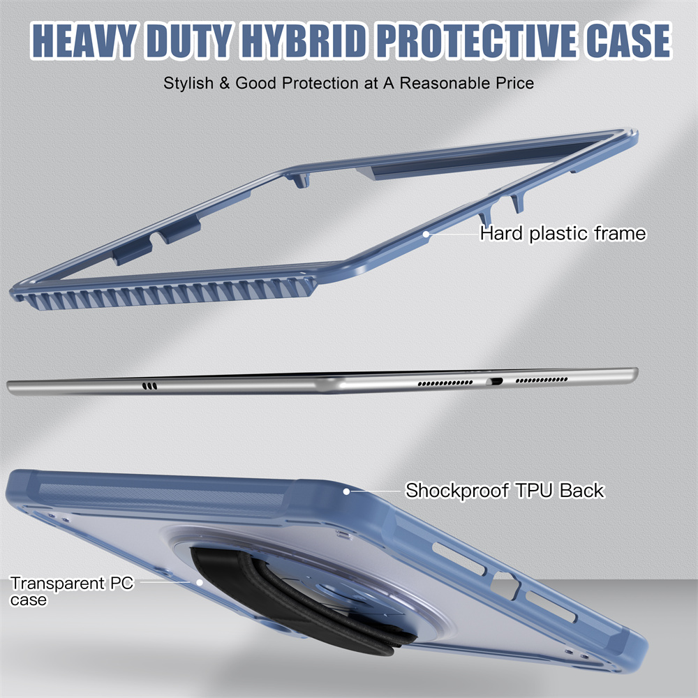 Rugged Stand Transparent TPU Tablet Cover For iPad 10th Gen 10.9 inch 2022 Case