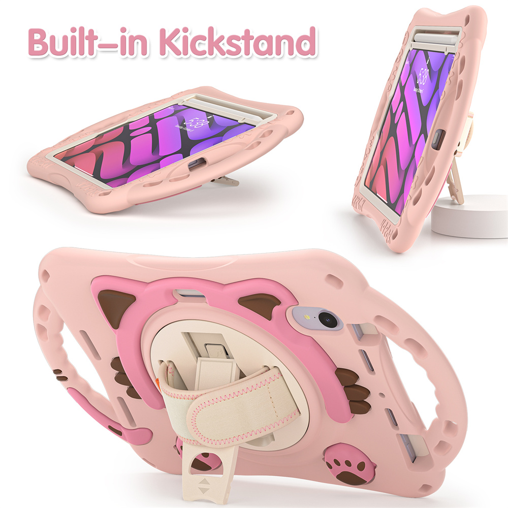 8.3 inch Kids Silicone Shockproof 3D Cartoon Tablet Back Cover Case For iPad Mini 6 Kidproof Case For Girls