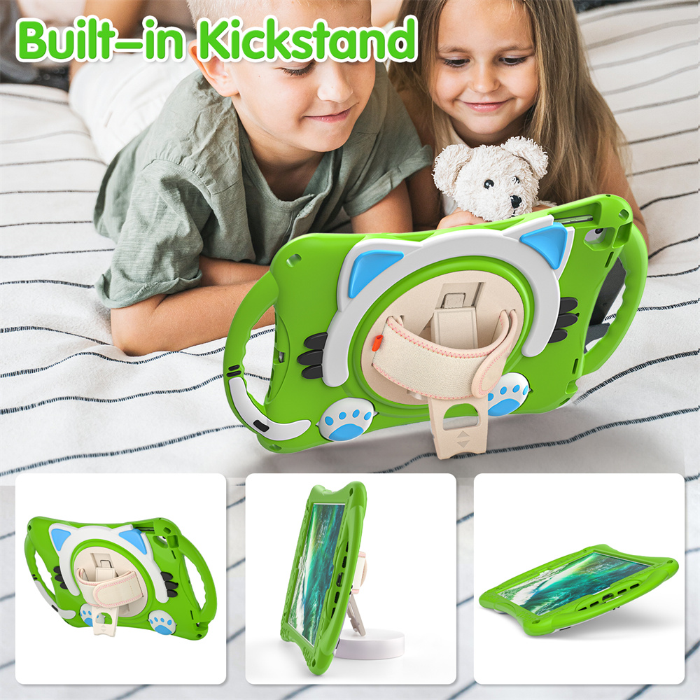 Kids cartoon design tablet back cover case for iPad 2017 2018 Pro 9.7 AIr 2 case with shoulder strap