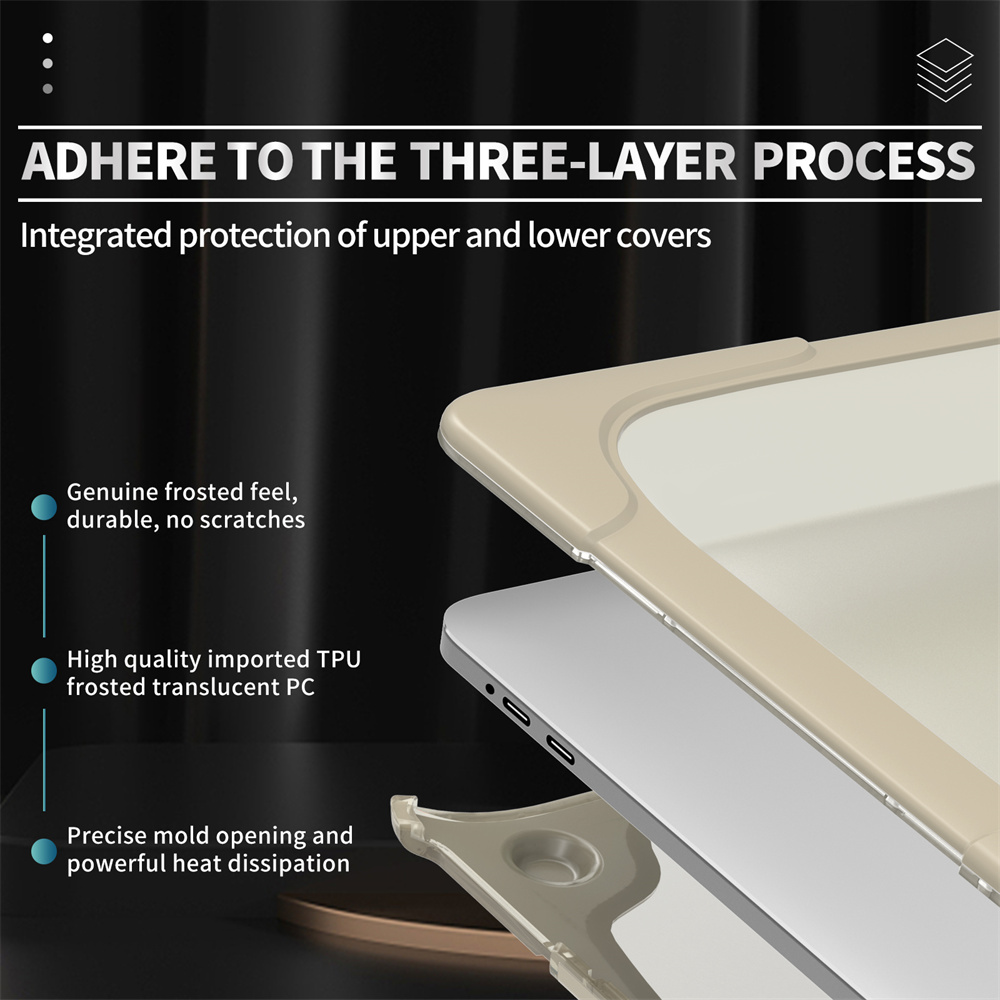 Luxury Laptop Hard Shell Cases Cover For Macbook Air 13 Black Case 