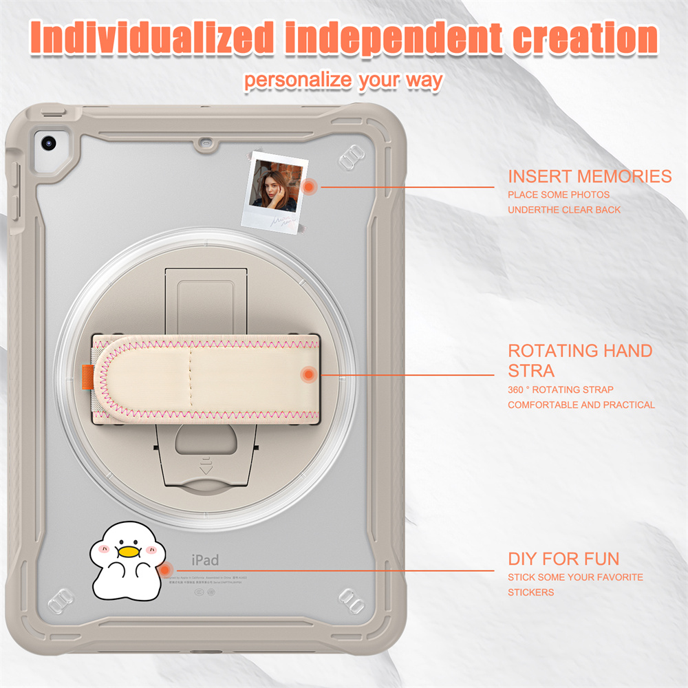 Transparent PC TPU Kids Tablet Cover Case For iPad 2017 2018 Air 2 Pro 9.7 inch Case With Stand