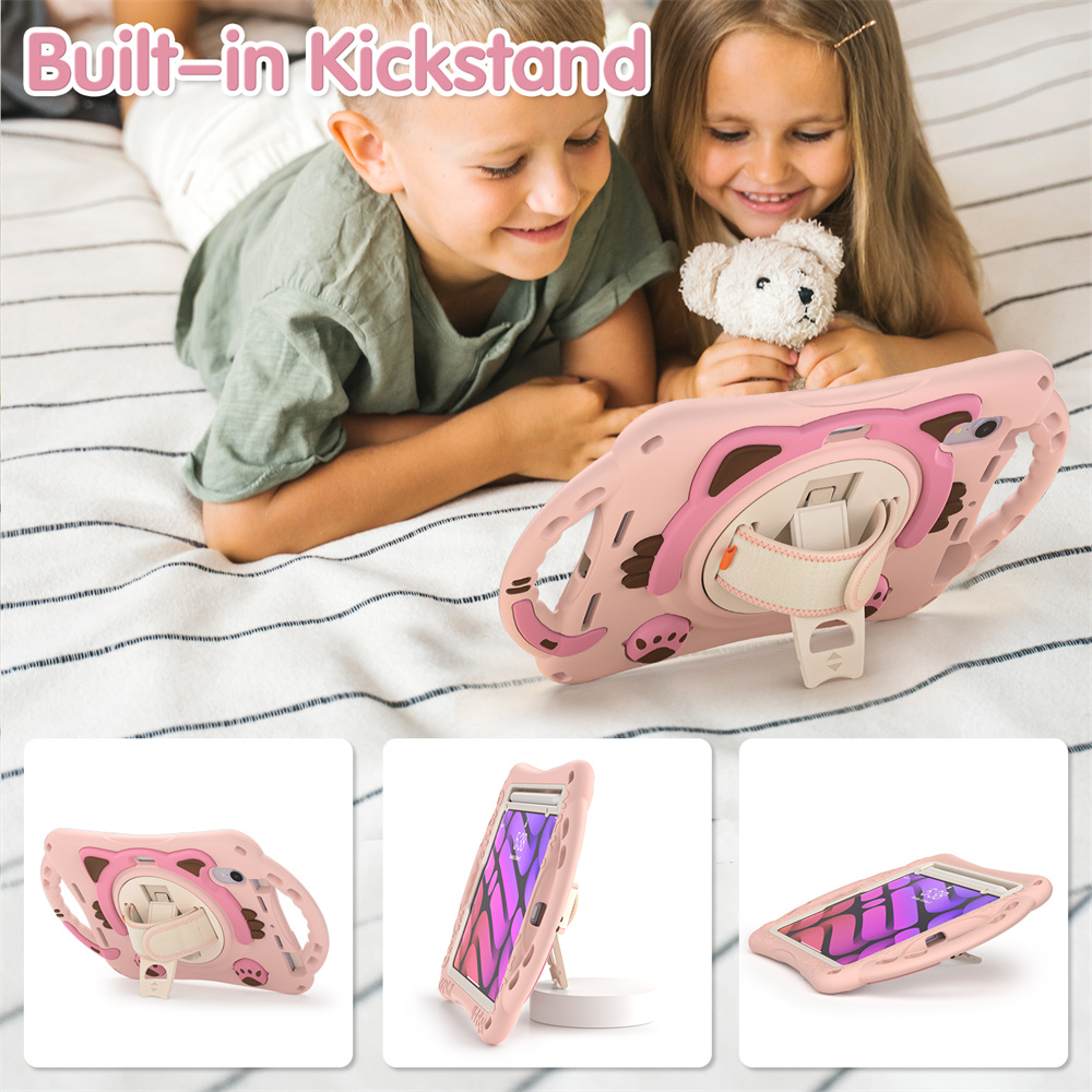 8.3 inch Kids Silicone Shockproof 3D Cartoon Tablet Back Cover Case For iPad Mini 6 Kidproof Case For Girls