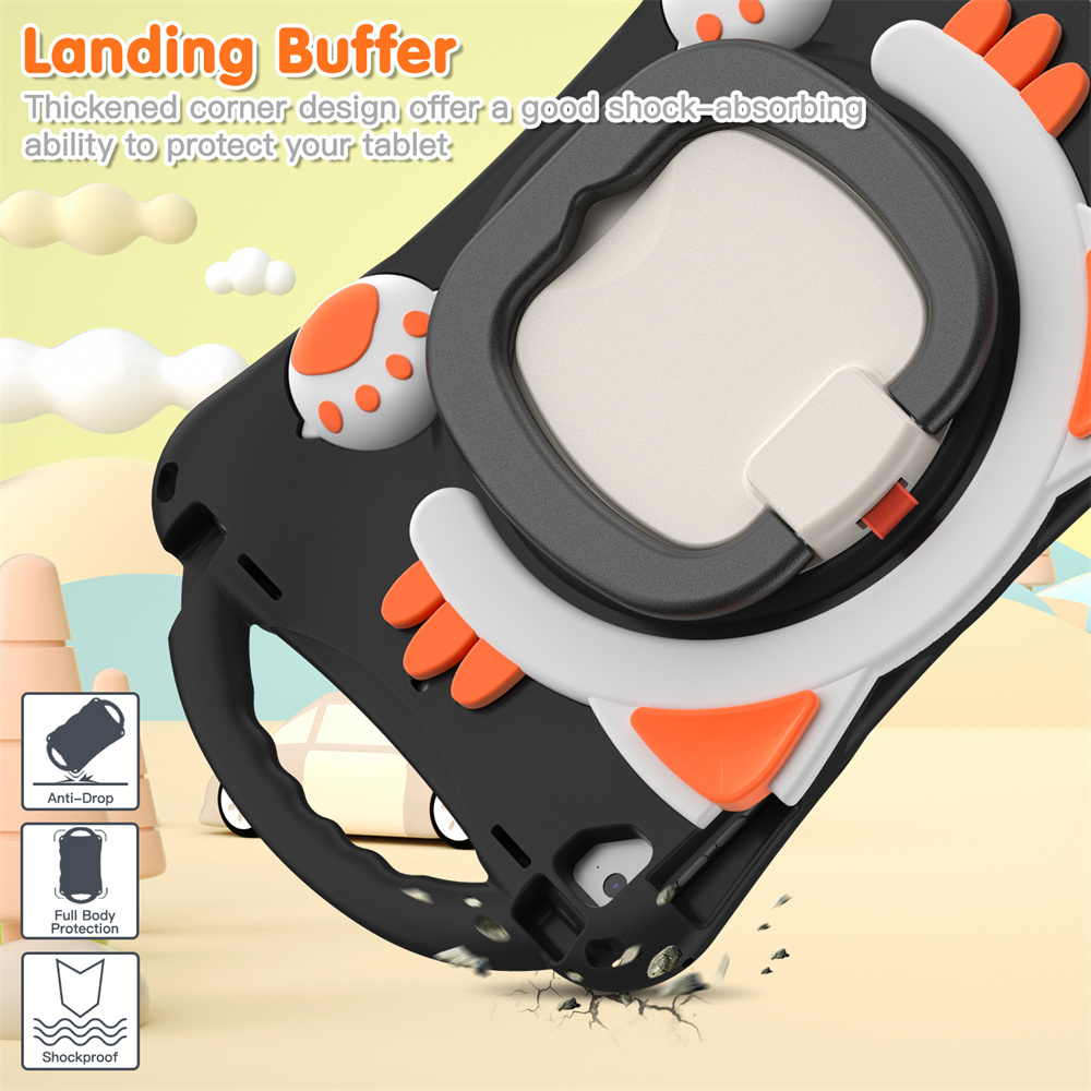 Cartoon design tablet cover case for ipad 2017 2018 Pro 9.7 2016 Air Air2 case with kickstand and shoulder strap